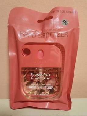 Wish brand hydrating and moisturizing hand sanitizer spray in a Dragonfruit